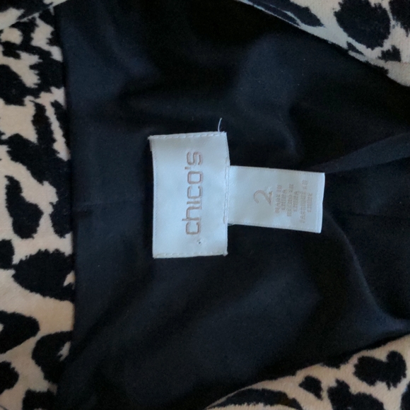 Chico's Animal Print Blazer Size 2 - Picture 2 of 6